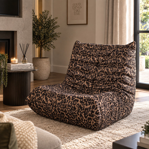 Leopard print accent - print, chair