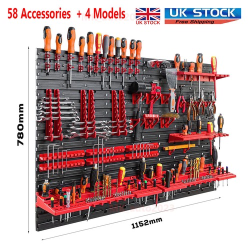 Wall mounted tool peg board - wall,