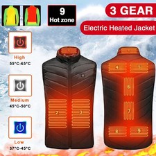 Electric Heated Vest USB Rechargeable Heating Jacket Thermal Gilet Winter Warmer