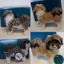 Grey and White Shih Tzu Statue