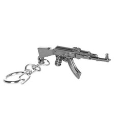 Dark Silver Alloy Keyring -