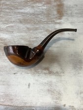 Tobacco Smoking Estate Pipe Carved Cherry Wood Antique Austrian All One Piece