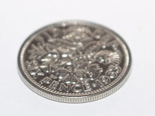 Shiny Lucky Silver Sixpence
