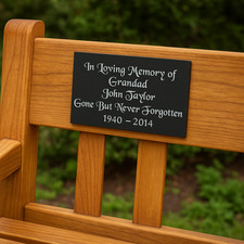 Custom Engraved Slate Bench