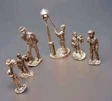 6 Collectable Royal Hampshire Cries Of London Silver Plated Pewter Figurines 