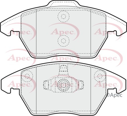Apec pad1398 front - apec, brake