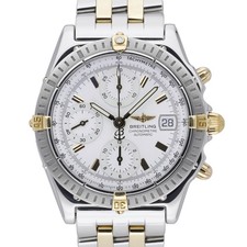 Breitling Chronomat B13352 with 39mm Steel & Yellow Gold case and White dial....