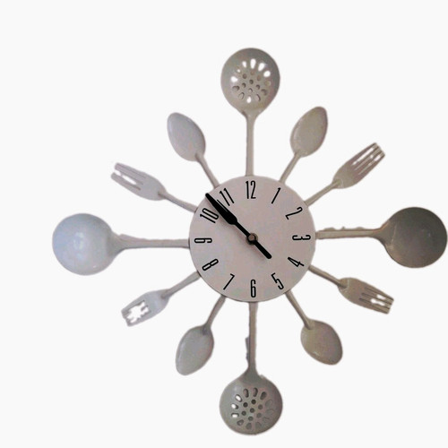 Kitchen clock cutlery wall - kitchen,