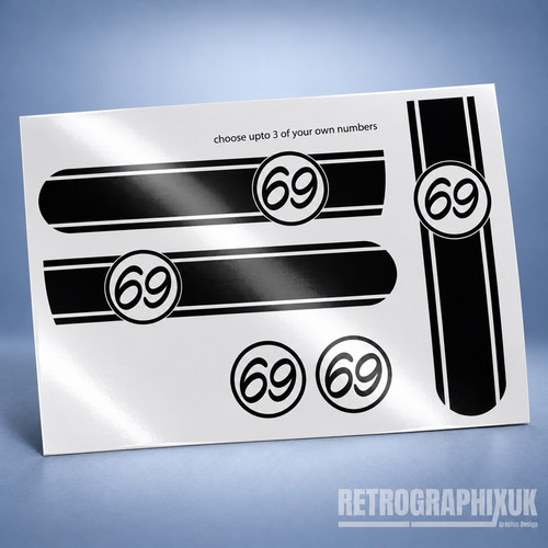 Race number stripes fits - ,