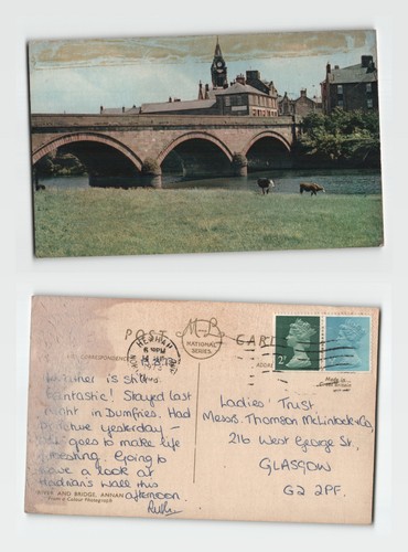 Postcard river and - -, bridge