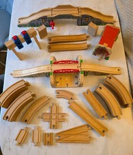 45 x Wooden Train Set Pieces