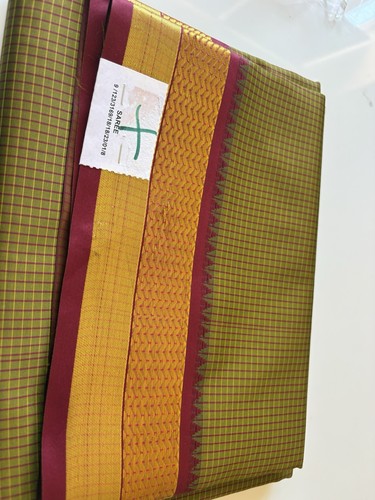 Check saree - check,