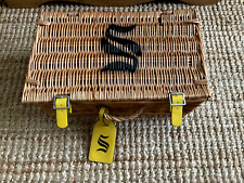 Selfridges Small Wicker Hamper Picnic Storage Decorative Basket & GiftTag- EMPTY