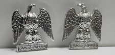 Royal scots greys 2nd dragoons anodised aluminium staybrite collar badge pair