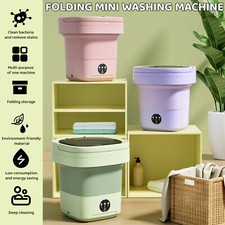 Portable Washing Machine Mini Foldable Washer Spin Dryer Travel Underwear Baby