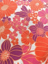 Retro Vintage 60s /70s Double Bed Flat Sheets 90x100 one pair