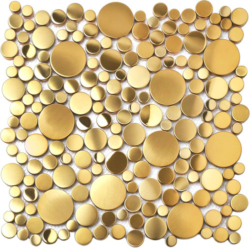 Gold penny round bubble - penny, tiles