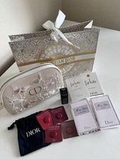 Dior Make-up Bag Original Handmade &4 Mini fragrances Samples &Mini Lipsticks