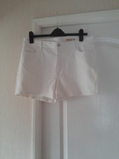 Ladies White Denim Shorts M&S