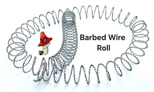 Coiled barbed wire model - wire,
