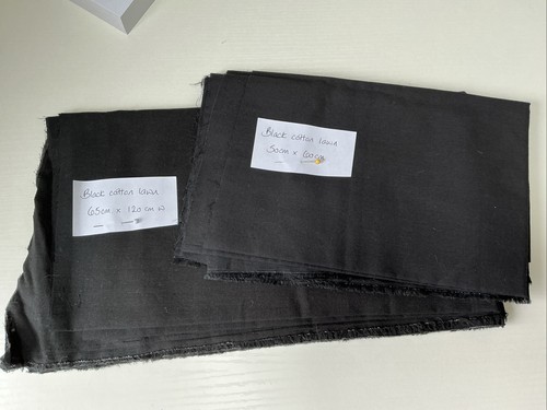 Remnants black cotton - of, lawn