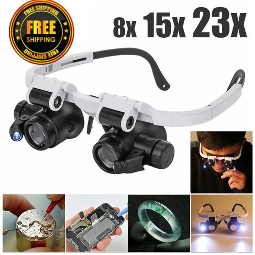 Led head magnifier - led, glasses