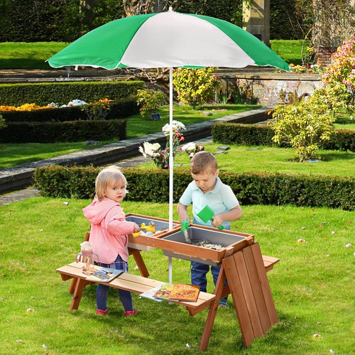 Kids picnic table sand and - kids, table,