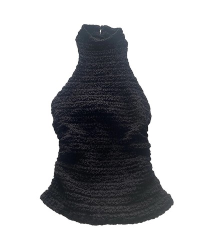 Zara black solid halter - zara, neck