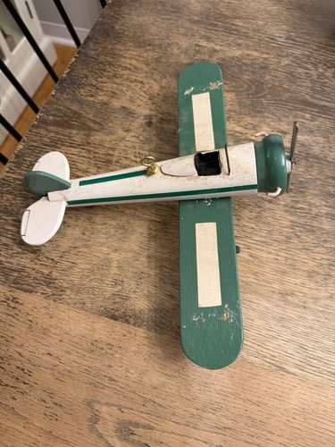 Vintage wooden toy plane - wooden,