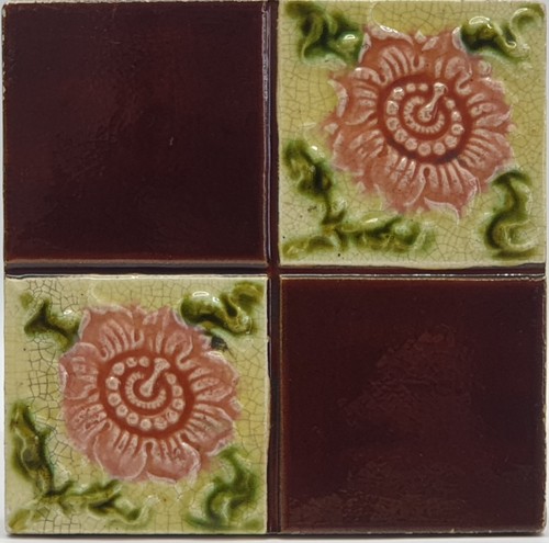 Art nouveau fireplace tile - art,