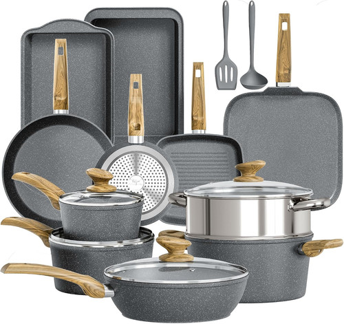 Piece grey non - grey, non-stick