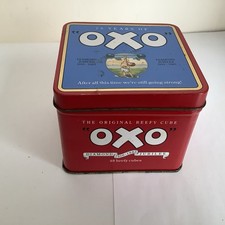 Empty Vintage OXO Anniversary Tin 1985 3.5x3ins