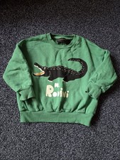 Mini Rodini Scandi Crocodile Sweatshirt Jumper Green 92 98 18 Months 2 3 Year