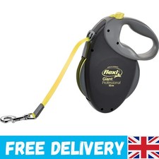 Flexi Giant L Tape Dog Lead 8m Black/Neon Yellow Large Dog Retractable Leash