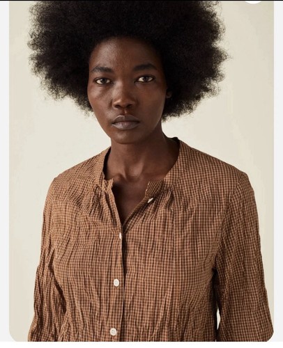 Toast crinkle cotton brown - toast,