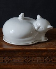 Vintage Ceramic Cat Cheese