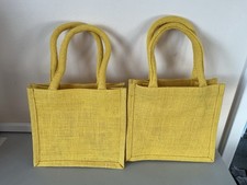 New 2 X Yellow Hessian Jute