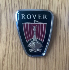 Rover Viking Chrome Screw Fit Badge 6.8cm x 5.5cm New Unused