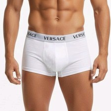 Versace Men's Underwear White Cotton Cl Size 6