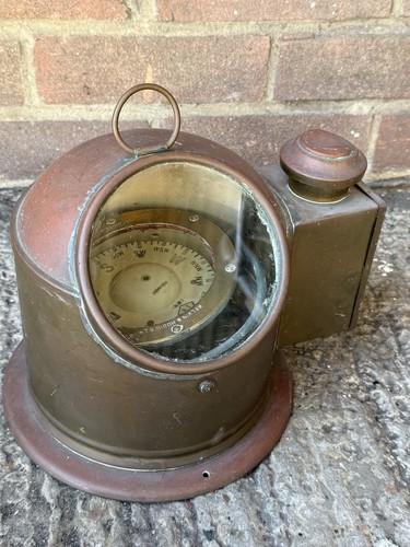 Antique brass marine binnacle - brass,