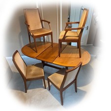 Nathan Extending Dining Table With 4 x chairs Mid Century