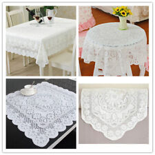 Rectangle Square Lace Tablecloth Doily Embroidered Floral Small Table Cover Deco