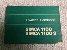 simca 1100 owner's handbook