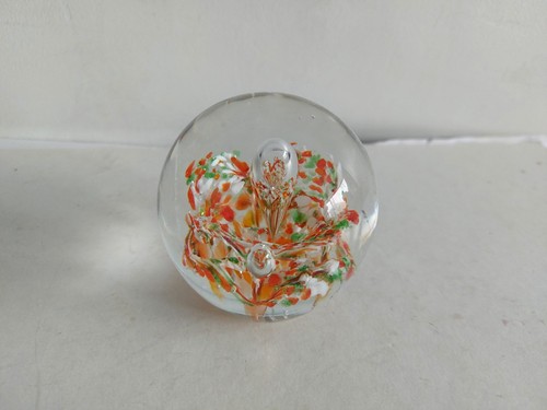 Glass paperweight colourful - glass,