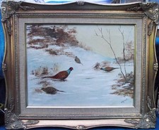 G. Knight - Oil on Canvas Winter Grouse