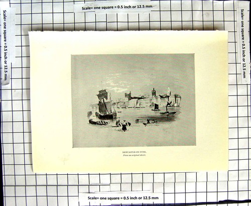 Original old antique print - antique,