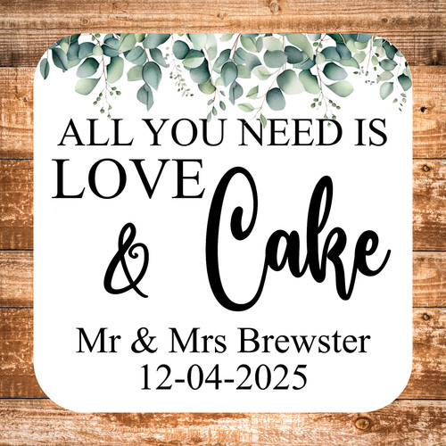 Personalised wedding cake - x,