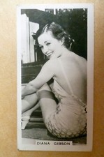 DIANA GIBSON- Real Photo Carreras Cigarette Cards -Film & Stage Beauties, Sr.54