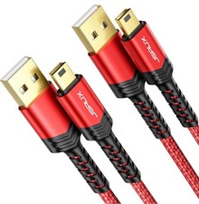 JSAUX Mini USB Cable [2-Pack/1M+2M] USB 2.0 Type A to Mini B Charging PS3,garmin