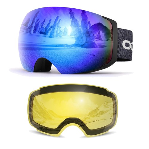 Frameless ski goggles with - frameless,